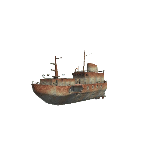 Shipwreck with details